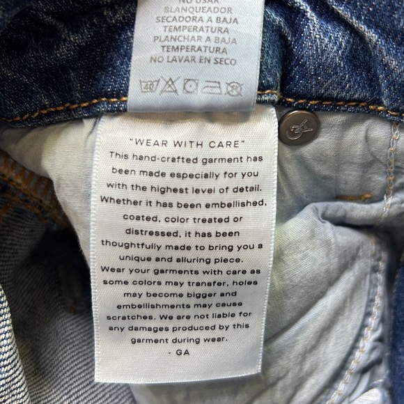 GOOD AMERICAN NWT  GOOD CLASSIC HIGH RISE RAW HEM BLUE JEAN SZ 26 - Picture 11 of 11